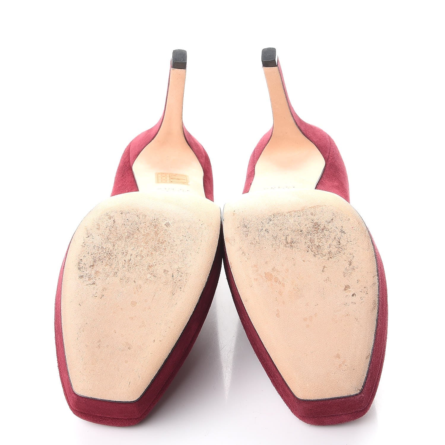 Gucci Suede Platform Pumps 36.5 Burgundy 8 of 11