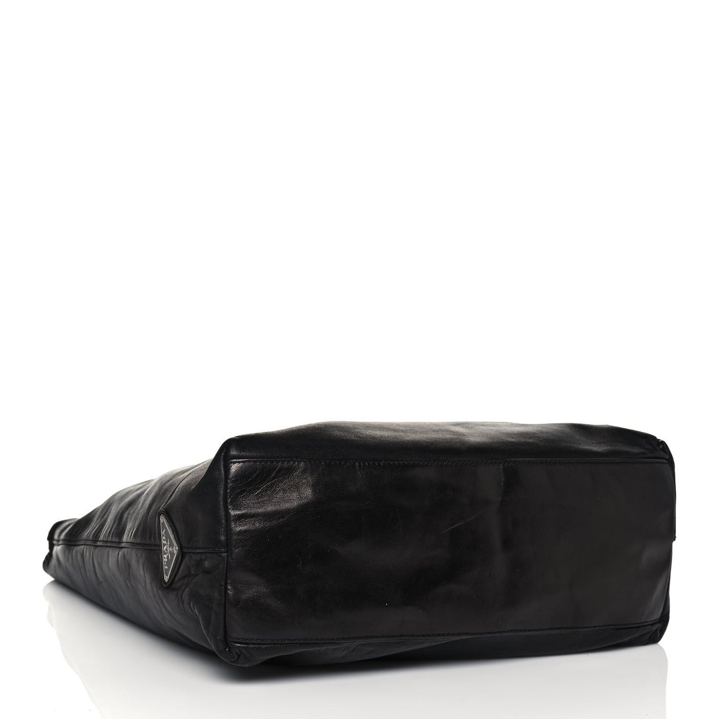 Calfskin PVC Chain Tote Black