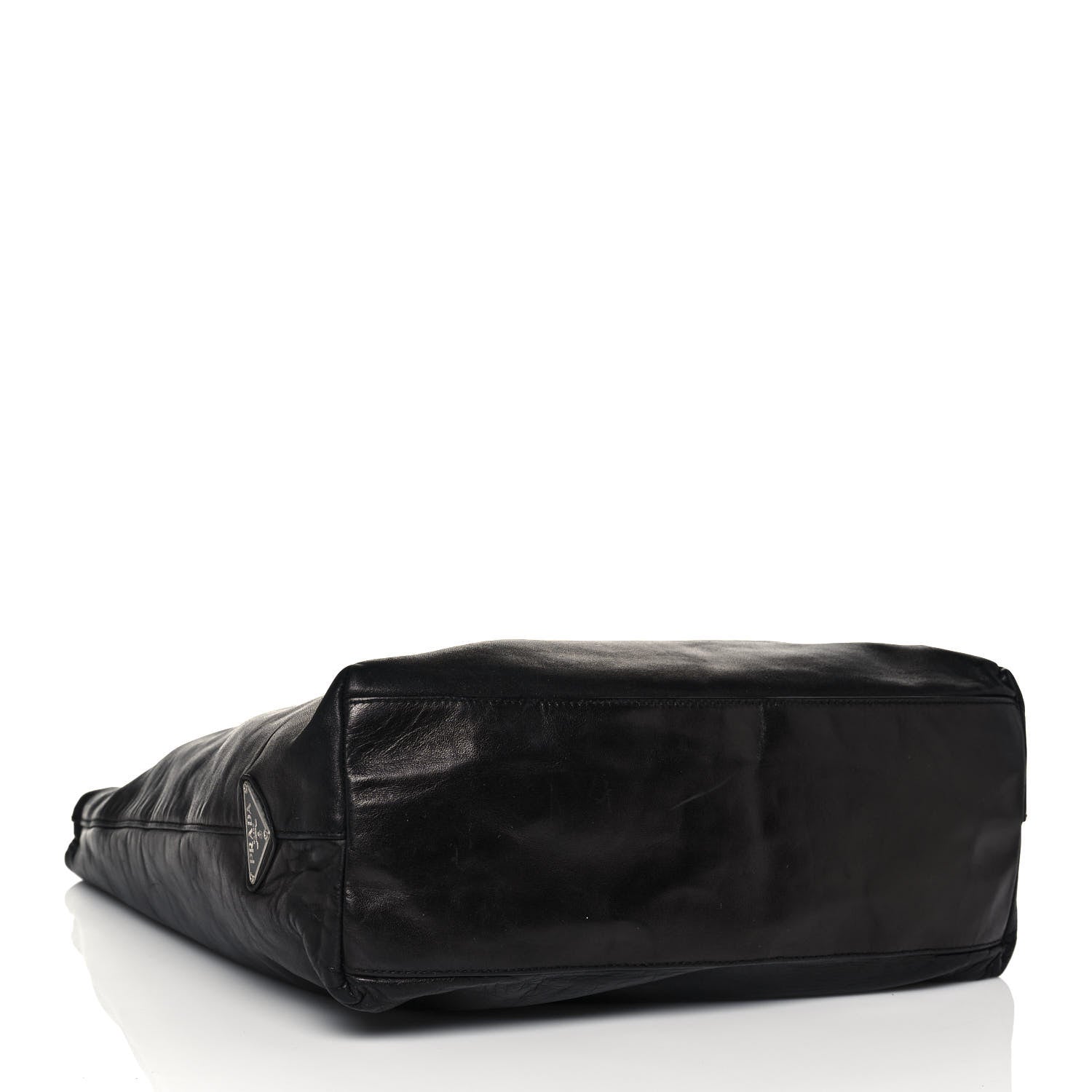 Prada Calfskin PVC Chain Tote Black 4 of 16