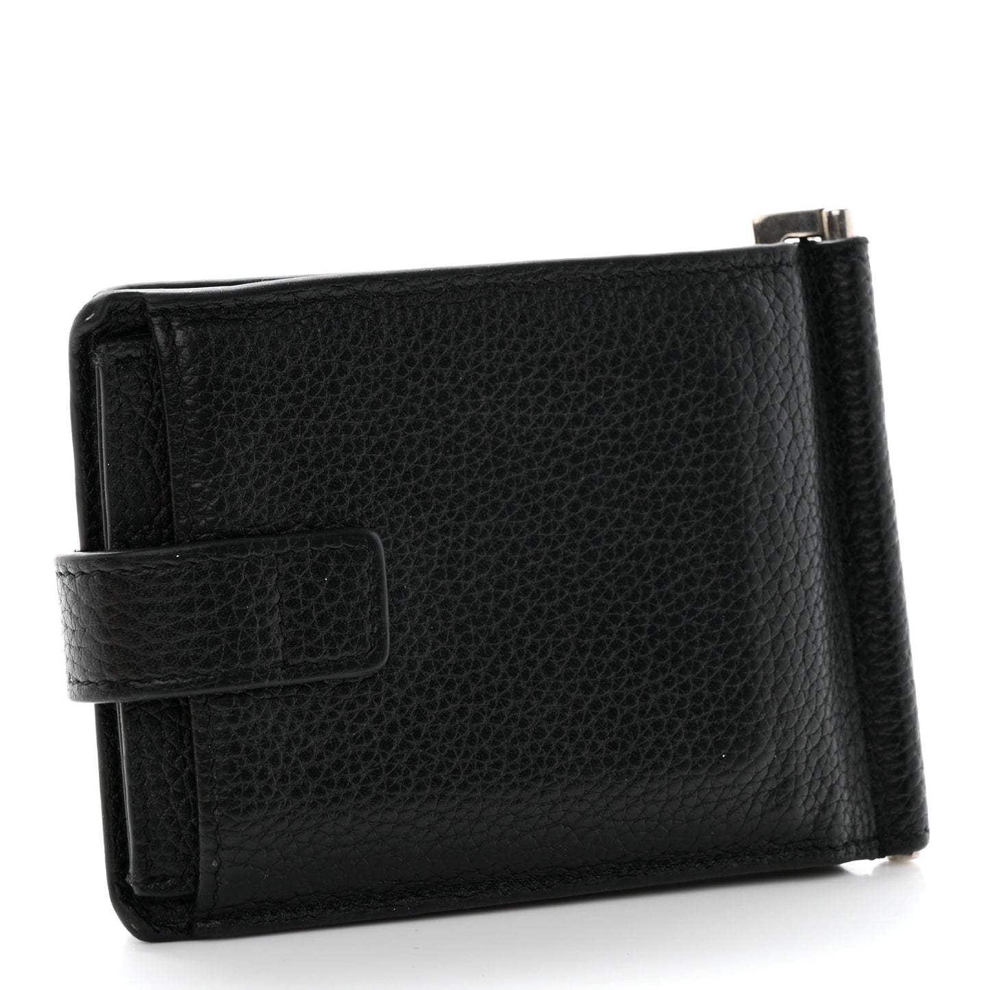 Grained Calfskin Sac De Jour Compact Wallet Black