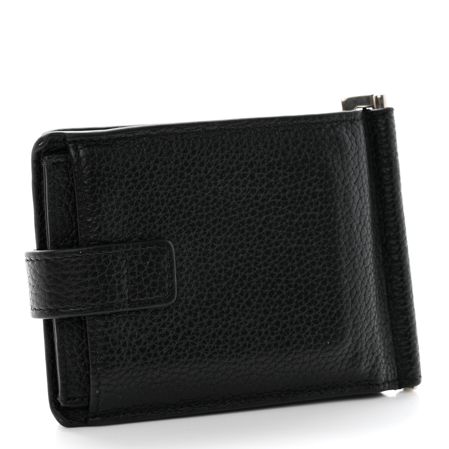 Saint Laurent Grained Calfskin Sac De Jour Compact Wallet Black 3 of 8