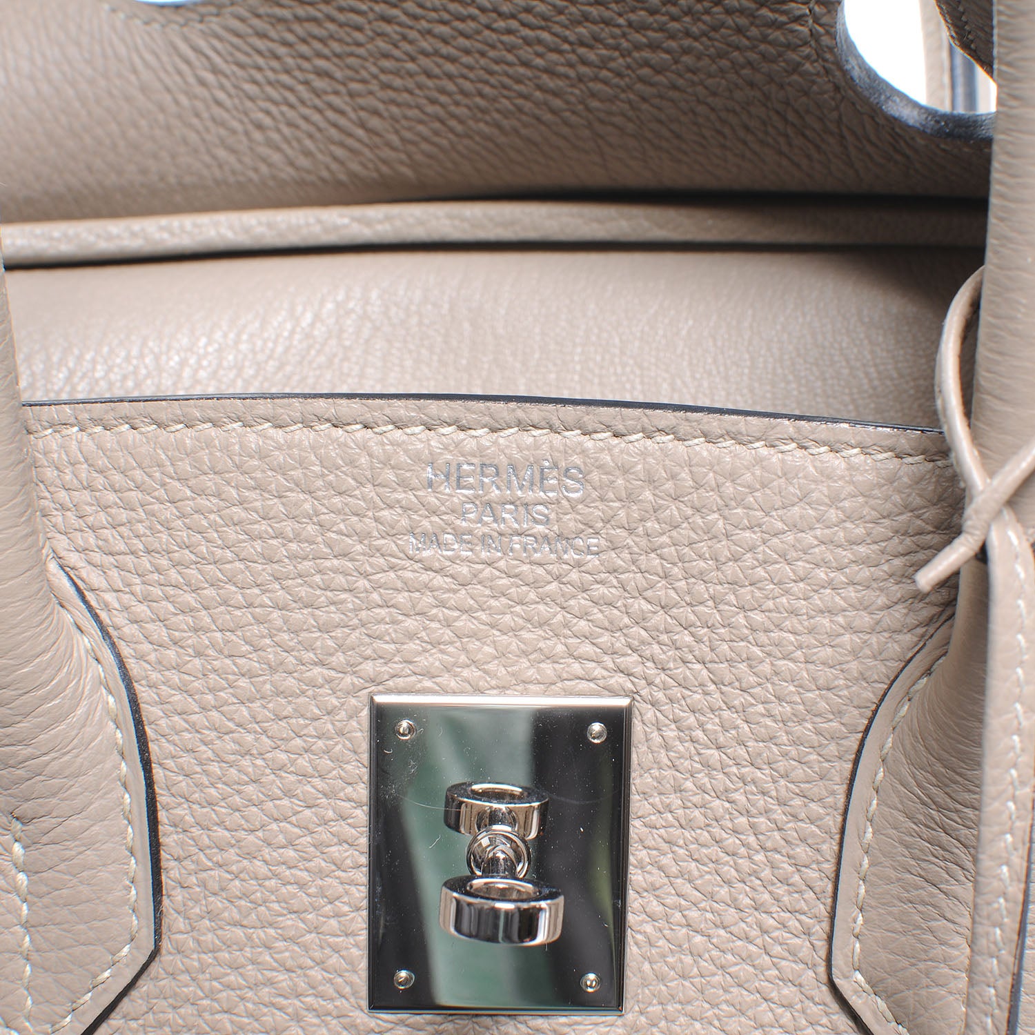 Hermes Taurillon Clemence Birkin 35 Gris Tourterelle 6 of 8