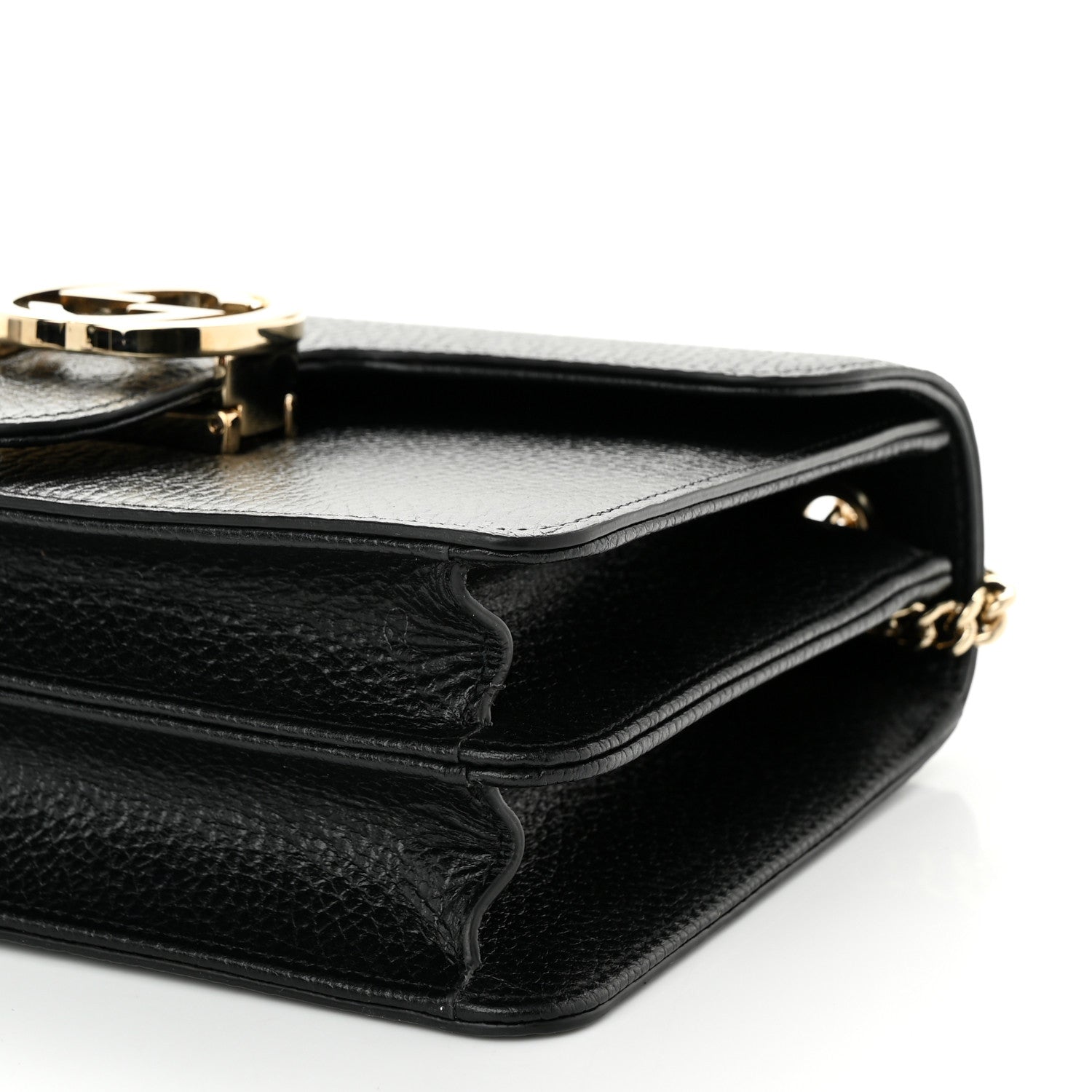 Gucci Dollar Calfskin Small Interlocking G Shoulder Bag Black 10 of 10