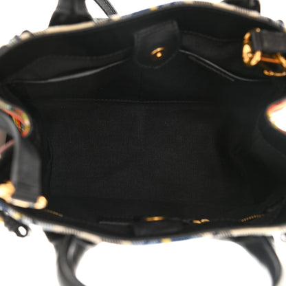 Burberry Tartan Mix Small Banner Tote Blue White 5 of 12