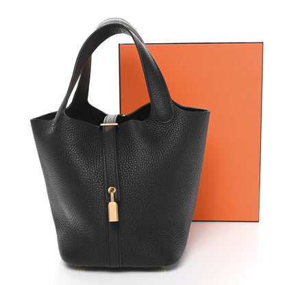 Hermes Taurillon Clemence Picotin Lock 18 PM Black 11 of 11