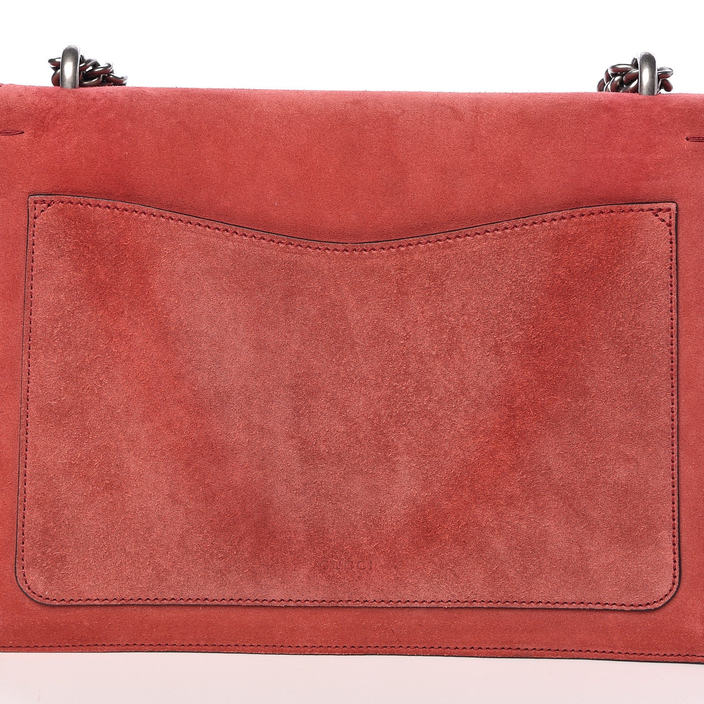 Suede Vitello Velvet Medium Dionysus Shoulder Bag Vulcanic Red