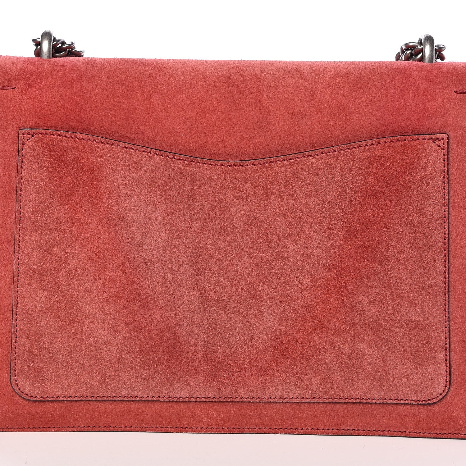 Gucci Suede Vitello Velvet Medium Dionysus Shoulder Bag Vulcanic Red 11 of 11