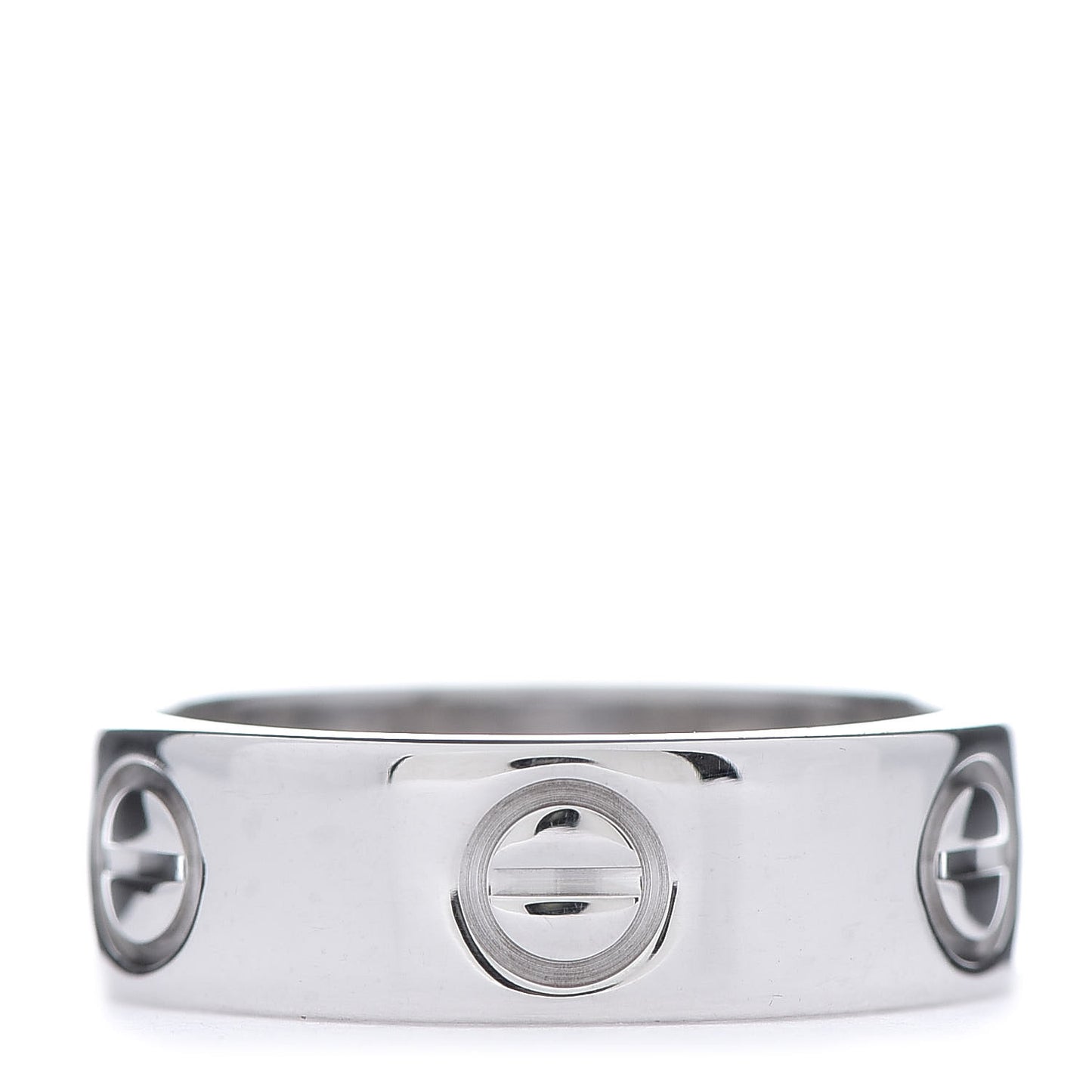 18K White Gold 5.5mm LOVE Ring 50 5.25