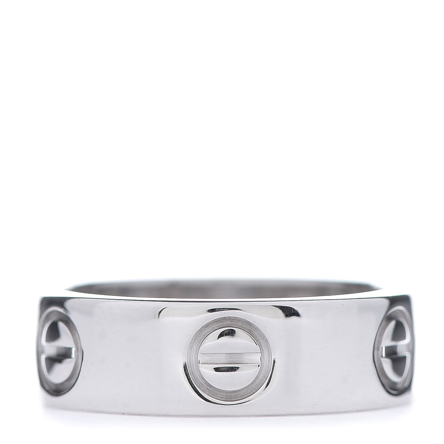 Cartier 18K White Gold 5.5mm LOVE Ring 50 5.25 1 of 5