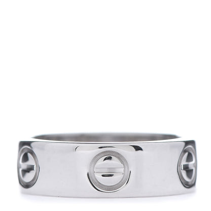 Cartier 18K White Gold 5.5mm LOVE Ring 50 5.25 1 of 5