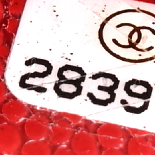 Chanel Caviar Quilted Small Cosmetic Case Red 7 of 10