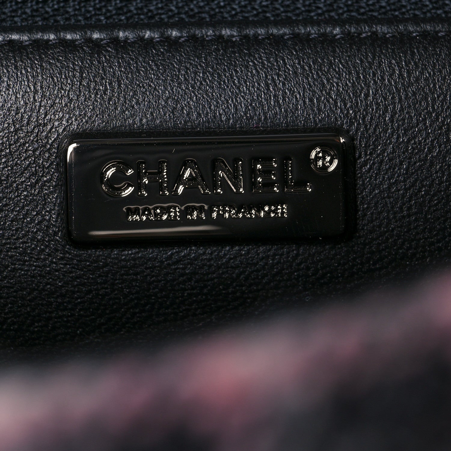 Chanel Wool Patchwork Medium Single Flap Pink Grey 6 of 8