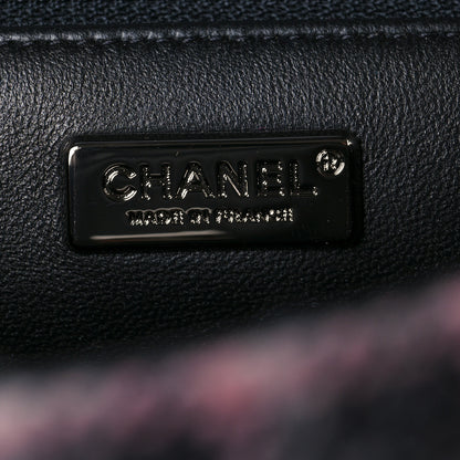 Chanel Wool Patchwork Medium Single Flap Pink Grey 6 of 8