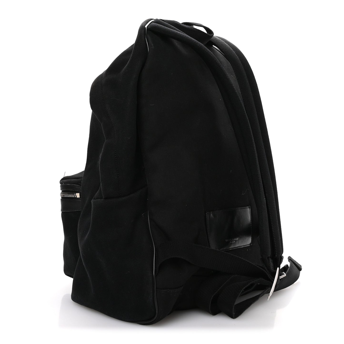 Canvas Signature Embroidered City Backpack Black