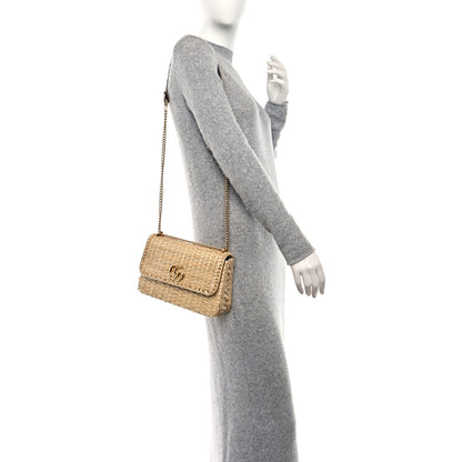 Gucci Glazed Wicker Small Cestino Shoulder Bag Natural 2 of 9