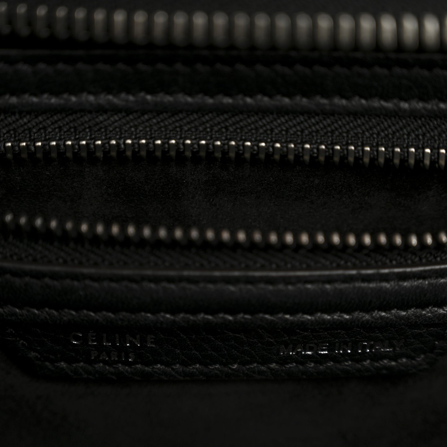 Drummed Calfskin Micro Luggage Black