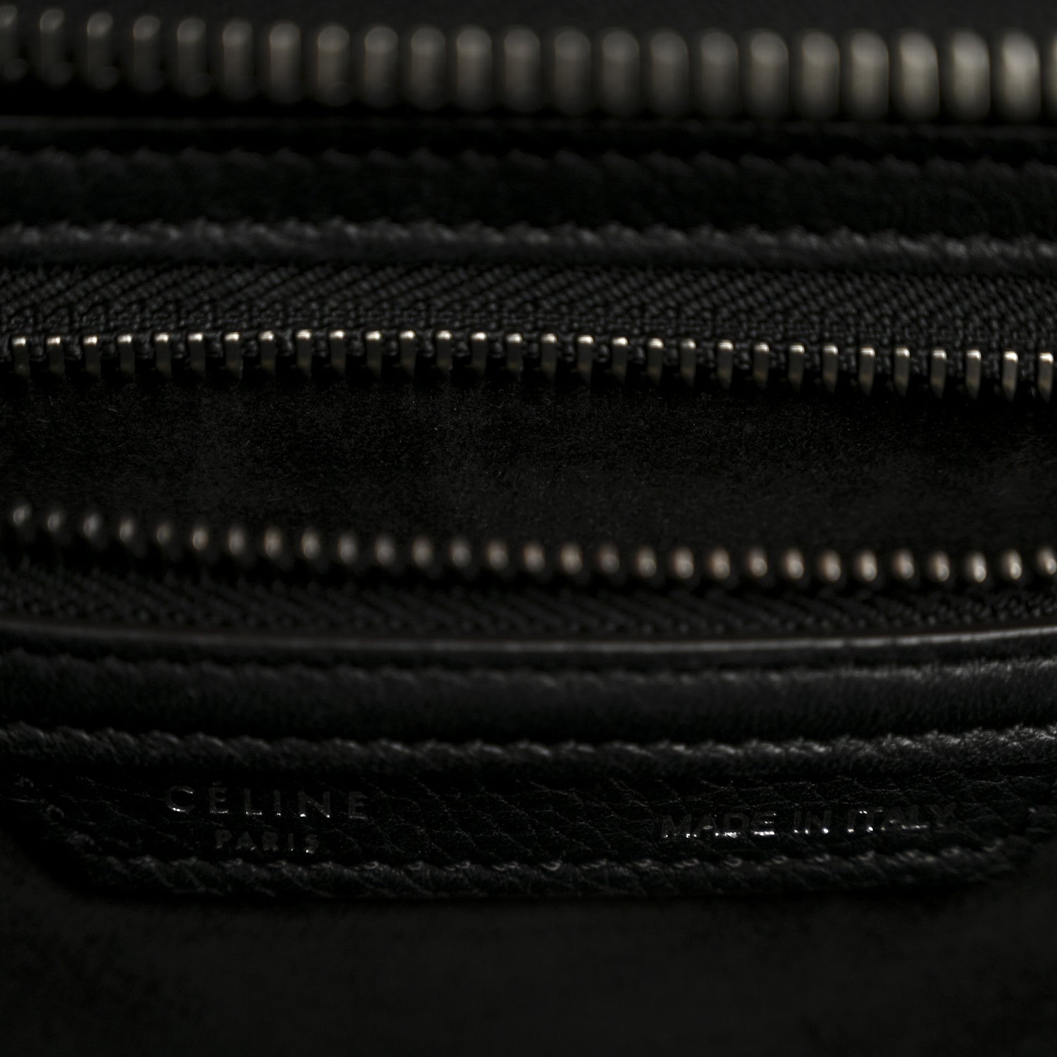 Celine Drummed Calfskin Micro Luggage Black 6 of 13