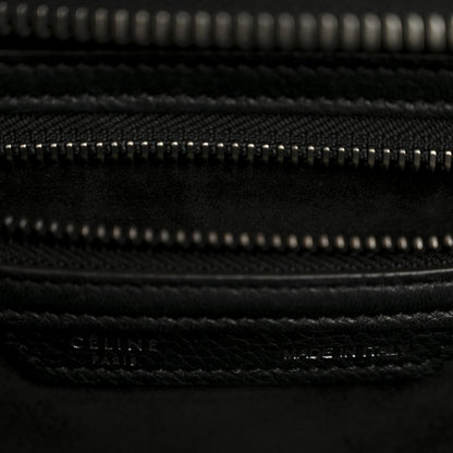 Celine Drummed Calfskin Micro Luggage Black 6 of 13