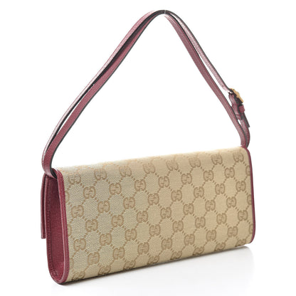 Gucci Monogram Bamboo Bar Clutch Red 3 of 10