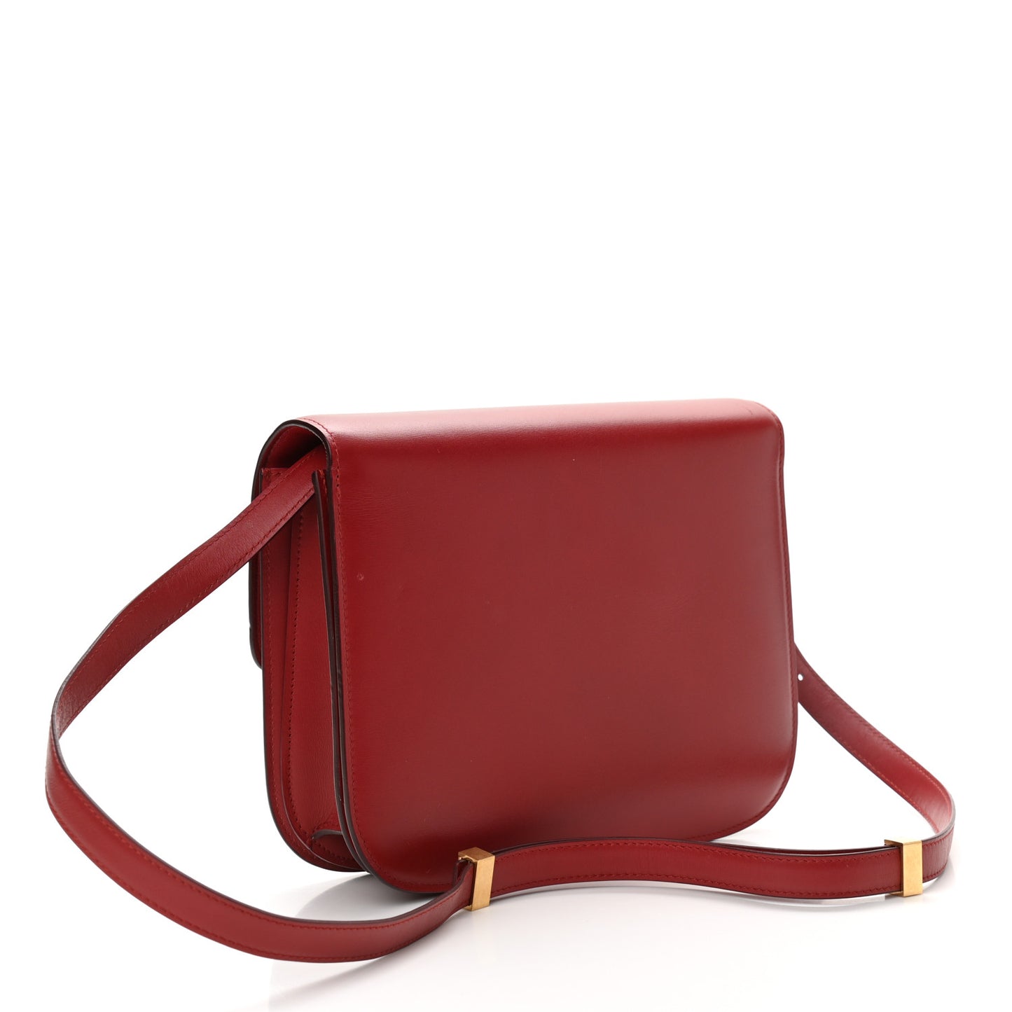Box Calfskin Medium Classic Box Flap Bag Red