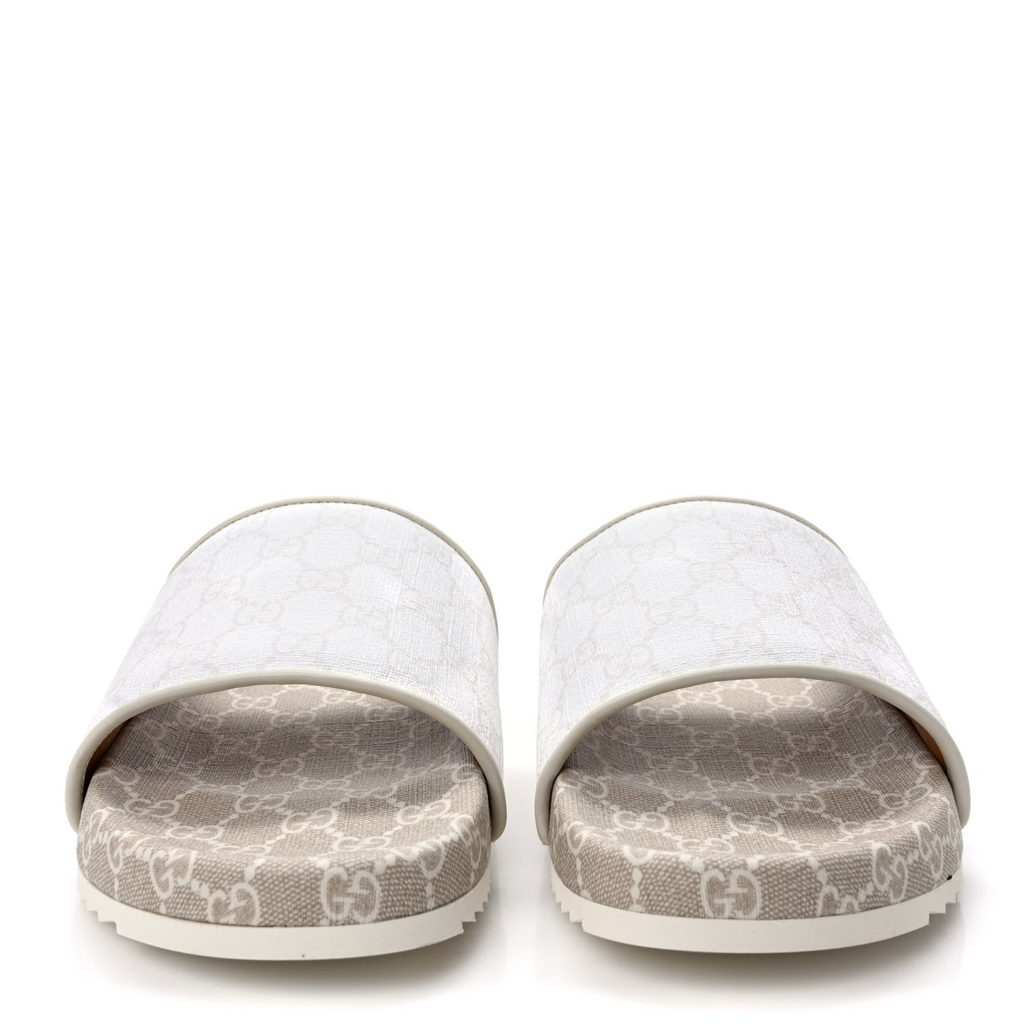 Gucci GG Supreme Monogram Demetra Mens Slide Sandals 10 White Mystic White 2 of 8
