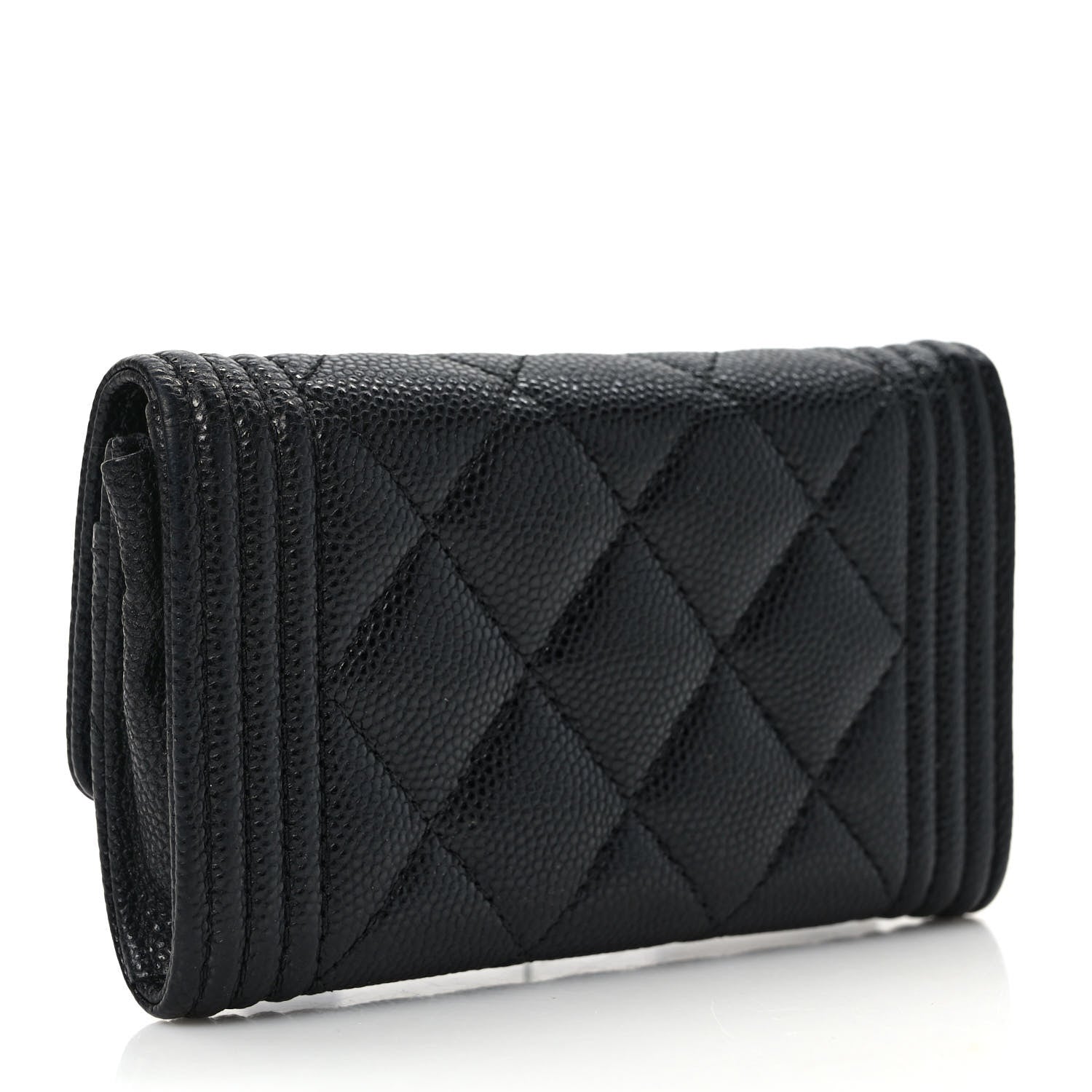 Chanel Caviar Quilted Boy Flap Card Holder Black 3 of 8