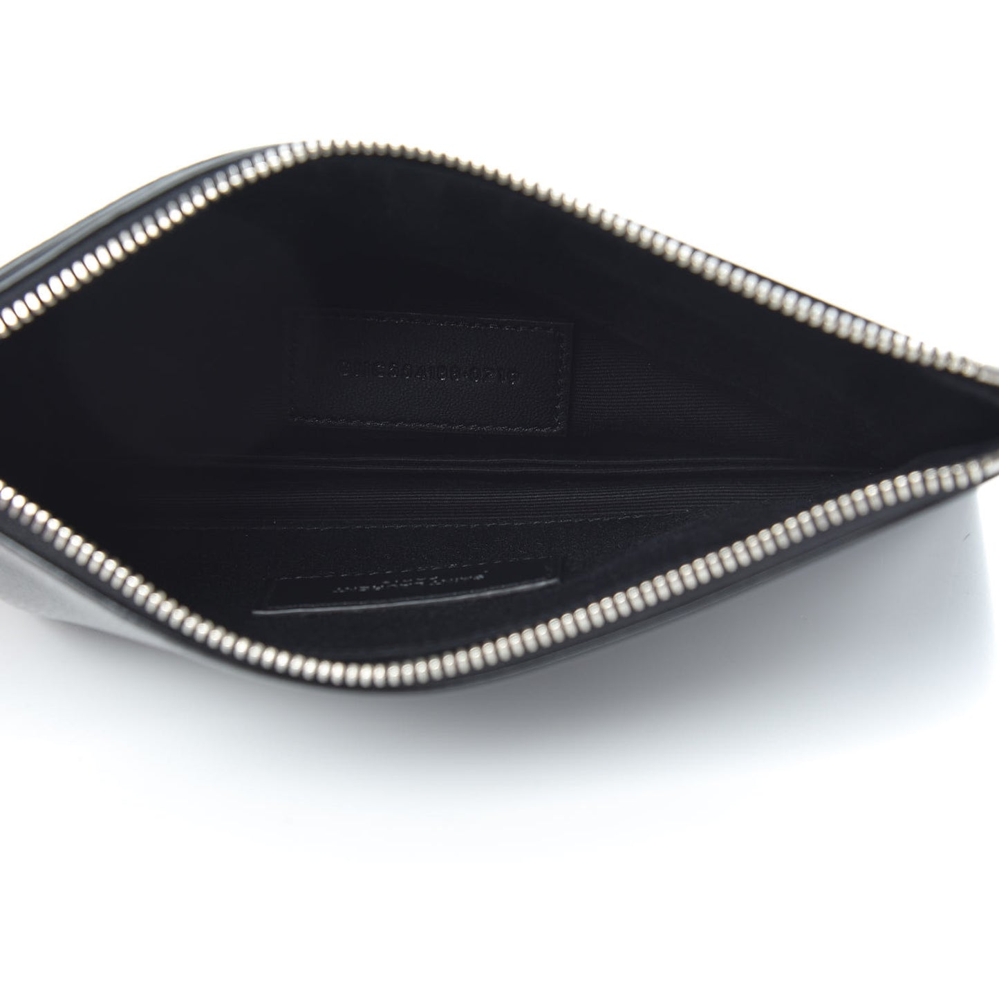 Lizard Embossed Monogram Bill Pouch Black