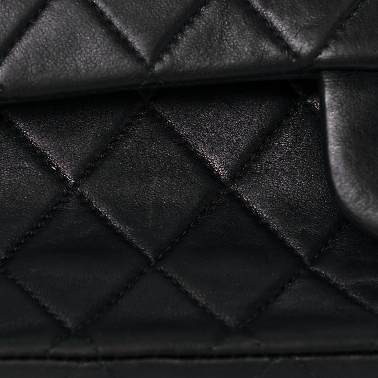 Chanel Lambskin Quilted Medium Double Flap Black 14 of 21