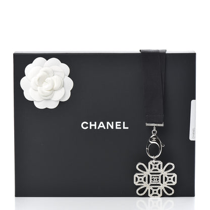 Chanel Crystal CC Cross Lanyard Necklace Black Silver 5 of 5