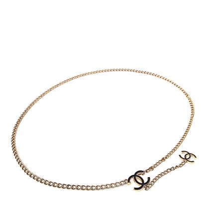 Chanel Enamel CC Chain Logo Belt Gold Black 1 of 3