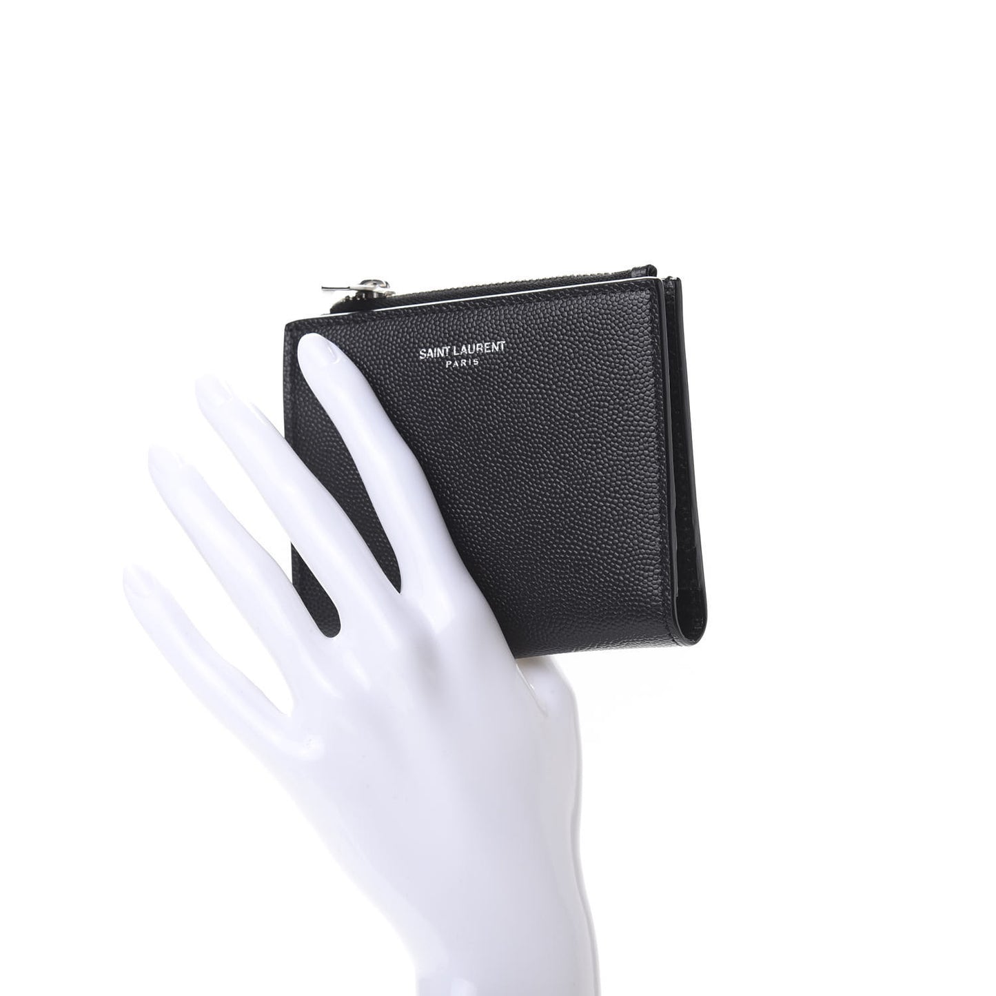 Grain De Poudre Zippered Card Holder Black