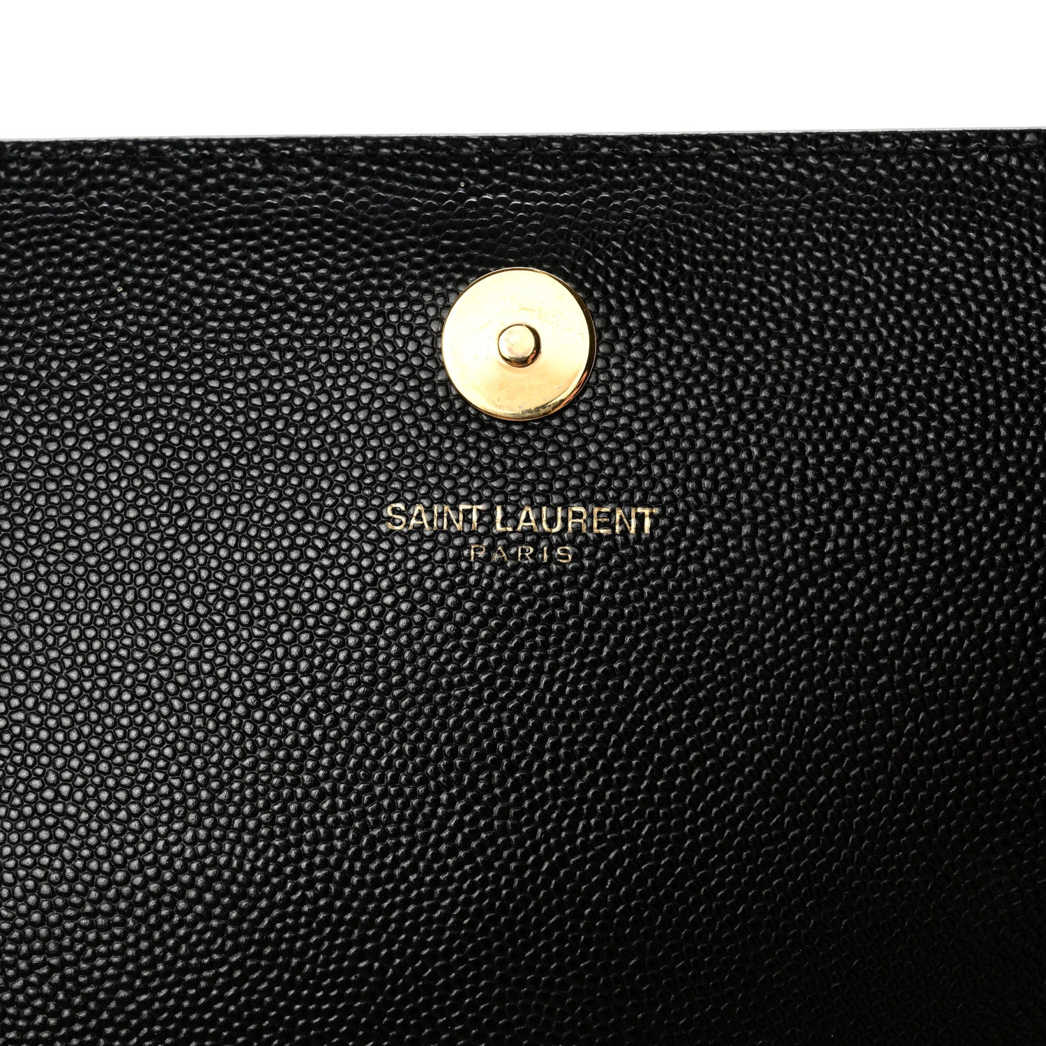 Saint Laurent Grain De Poudre Monogram Cassandre Clutch Black 8 of 13