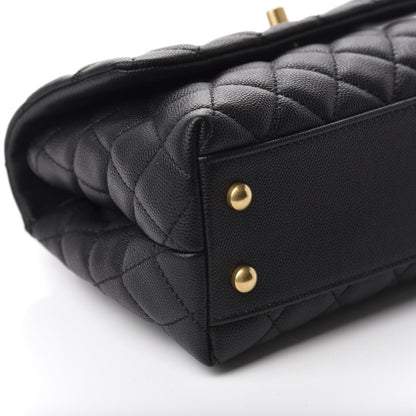 Chanel Caviar Lizard Embossed Quilted Mini Coco Handle Flap Black 6 of 11