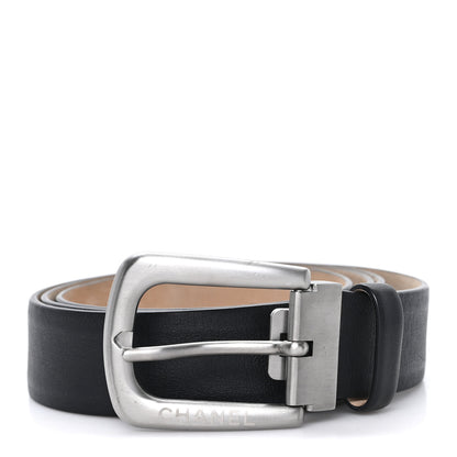 Chanel Calfskin Belt 95 38 Black 1 of 5