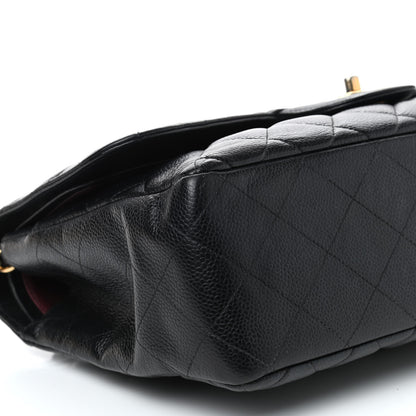 Chanel Caviar Quilted Jumbo Double Flap Black 7 of 12