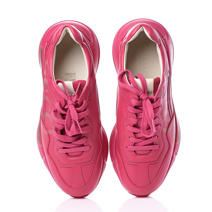 Gucci Calfskin Logo Womens Rhyton Sneakers 40 Box Pink 5 of 11