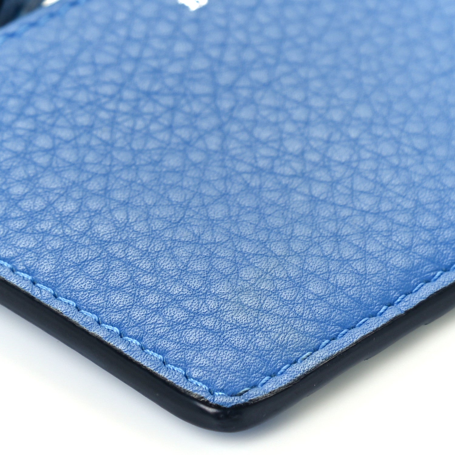 Burberry Calfskin Somerset Coin Case Card Holder Blue Grey 7 of 8