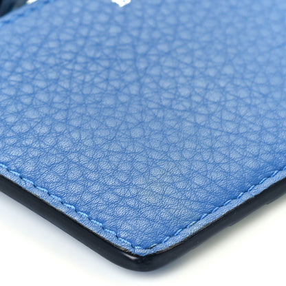 Burberry Calfskin Somerset Coin Case Card Holder Blue Grey 7 of 8