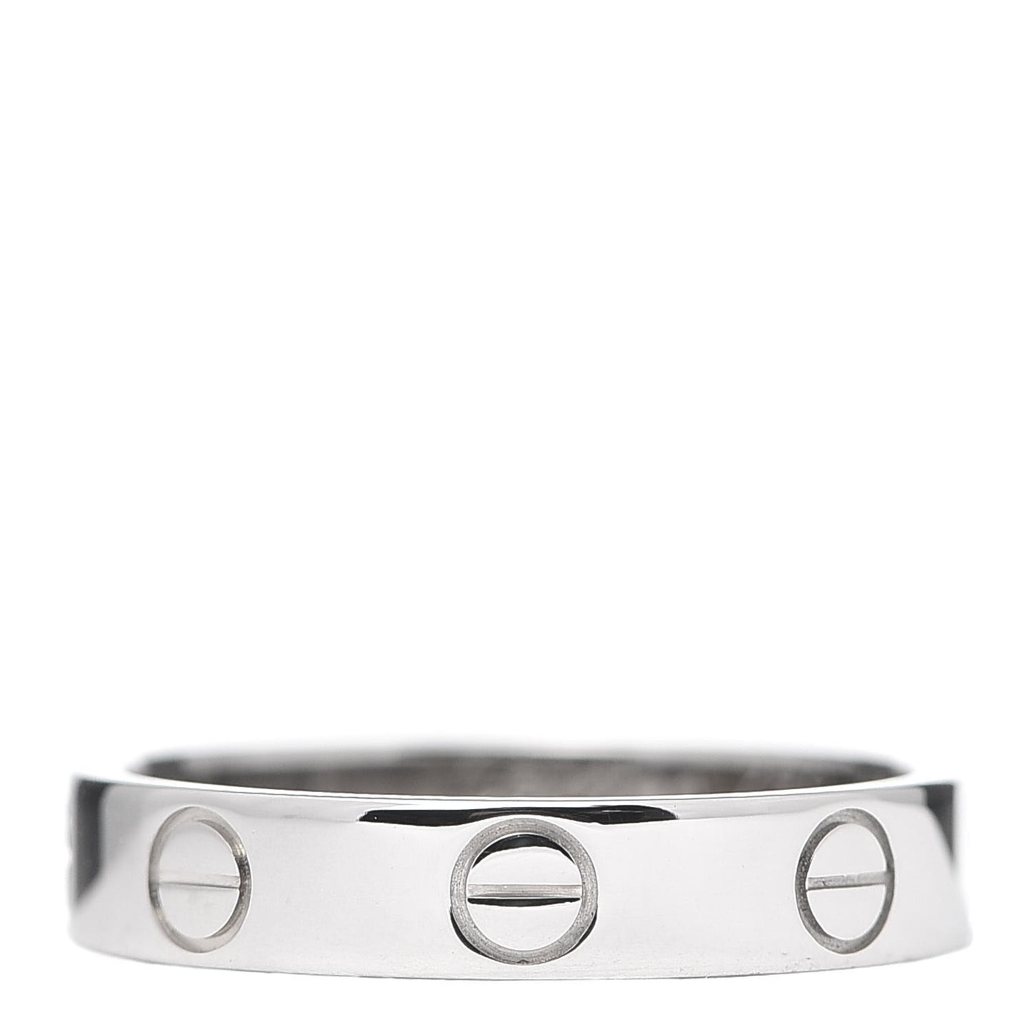 18K White Gold 3.5mm LOVE Wedding Band Ring 49 4.75