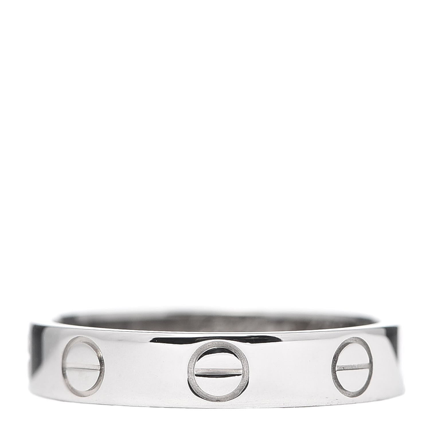 Cartier 18K White Gold 3.5mm LOVE Wedding Band Ring 49 4.75 3 of 4