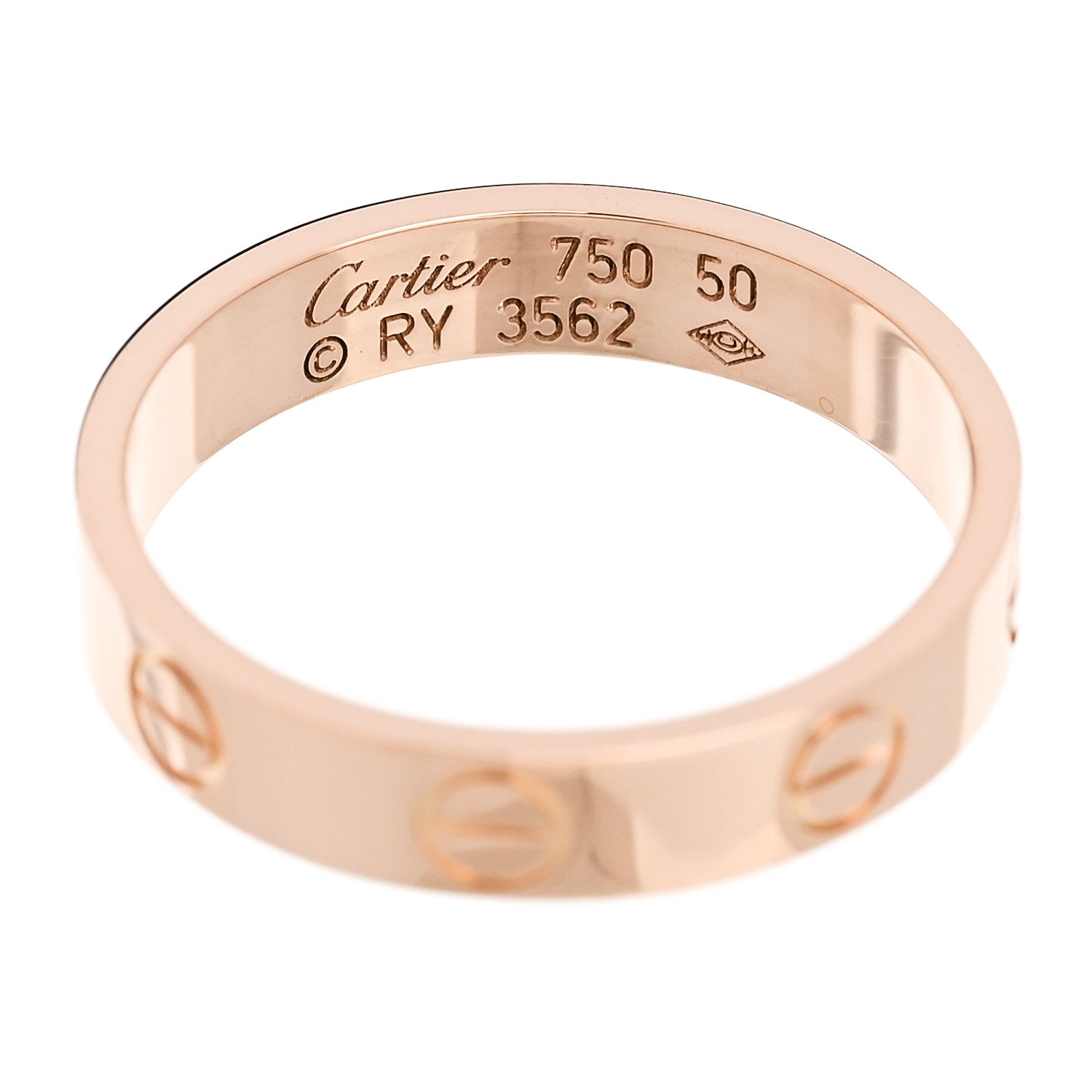 Cartier 18K Pink Gold 3.5mm LOVE Wedding Band Ring 50 5.25 4 of 4