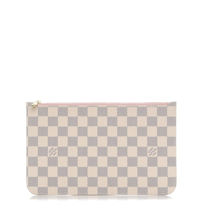 Louis Vuitton Damier Azur Neverfull MM GM Pochette Rose Ballerine 1 of 8