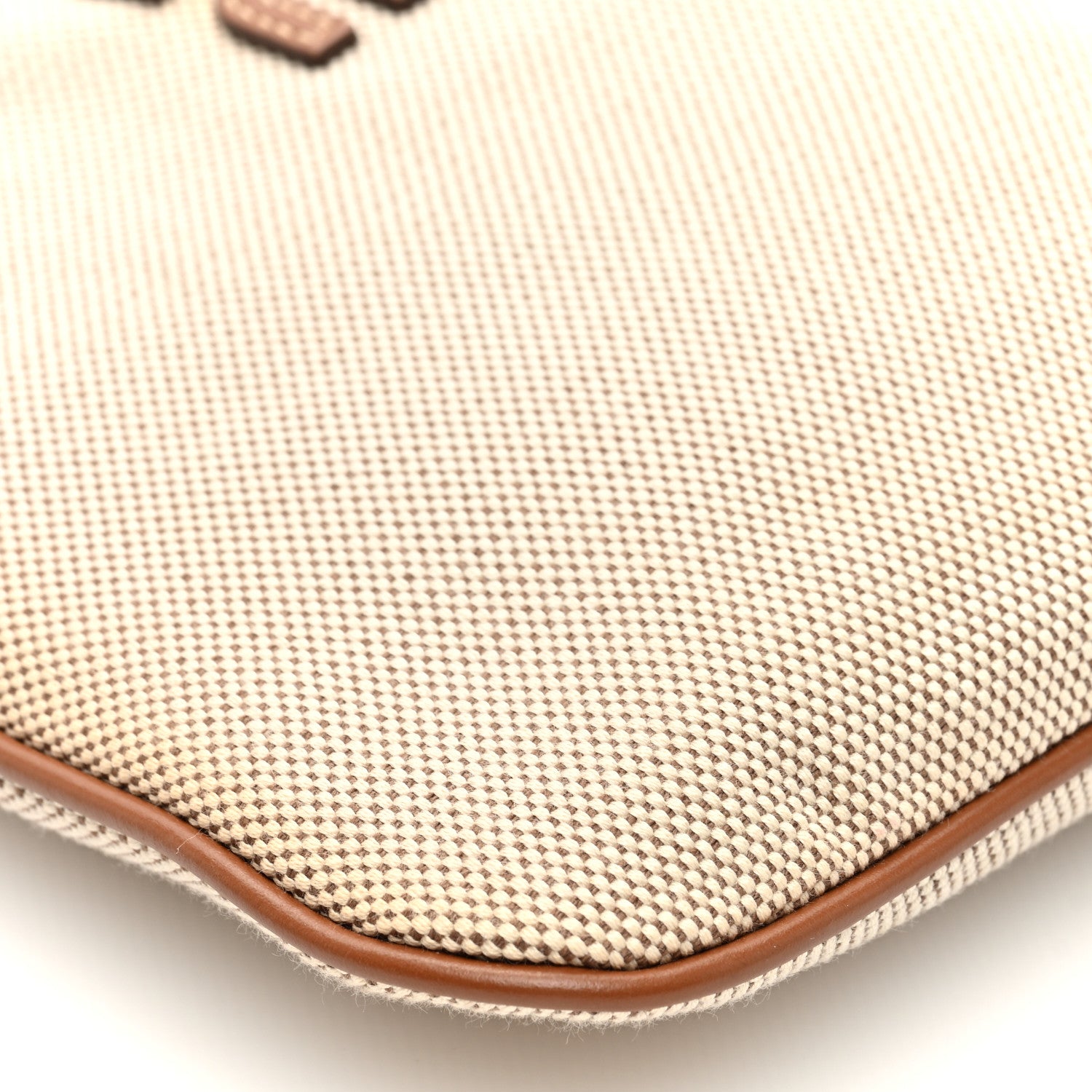 Miu Miu Canvas Mini Ivy Beige Brandy 8 of 9