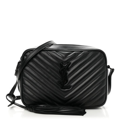Saint Laurent Calfskin Matelasse Monogram Monochrome Lou Camera Bag Black 1 of 10