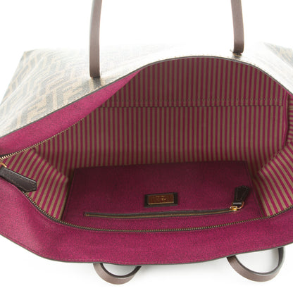 Fendi Zucca Spalmati Medium Roll Tote Tobacco Fuxia 5 of 8