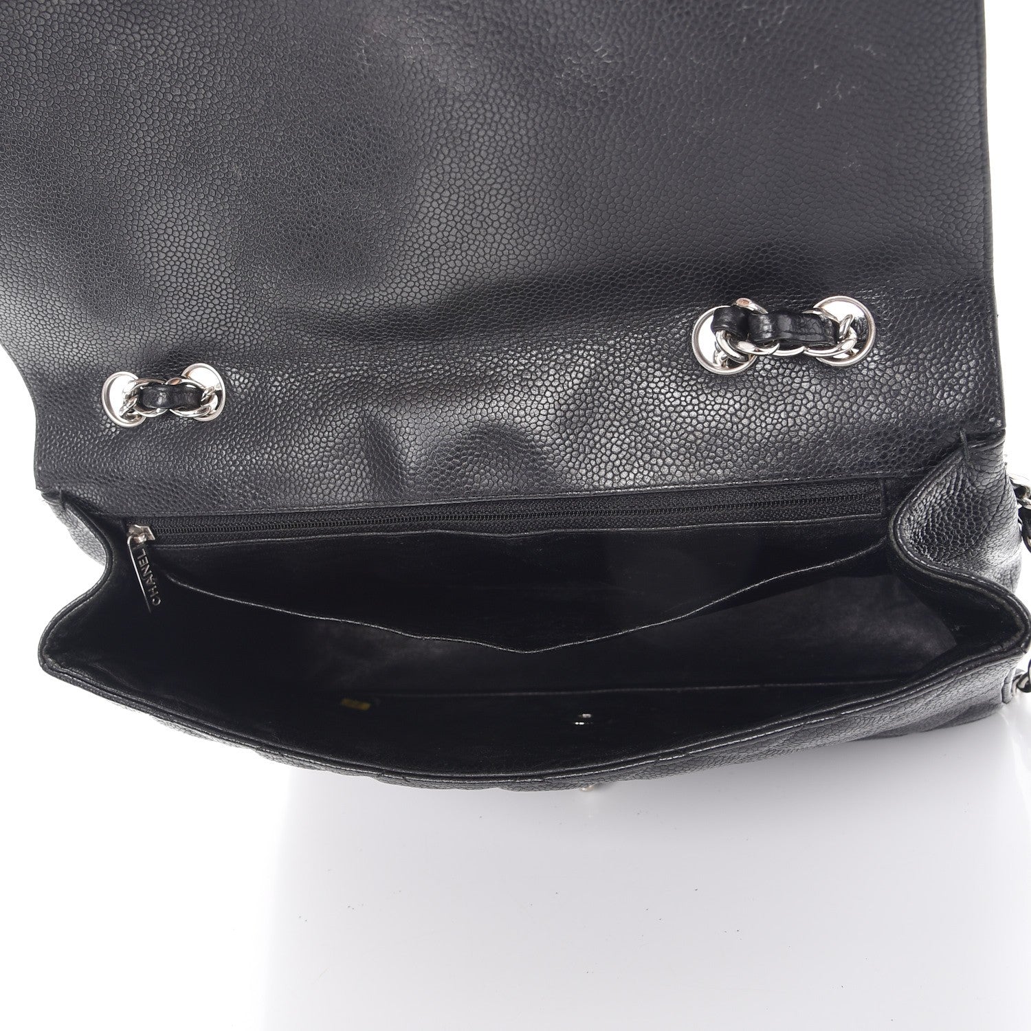 Chanel Caviar Quilted Jumbo Single Flap Black 6 of 15