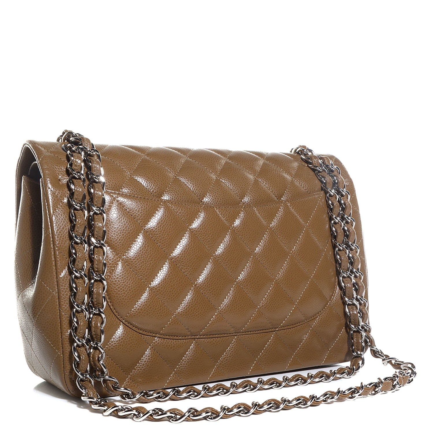 Chanel Caviar Jumbo Double Flap Dark Beige 3 of 8