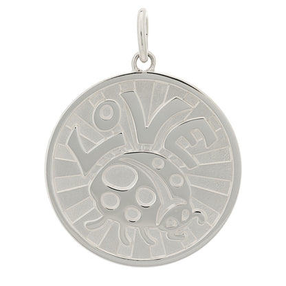 Tiffany Sterling Silver Love Bugs Round Tag Charm 1 of 4