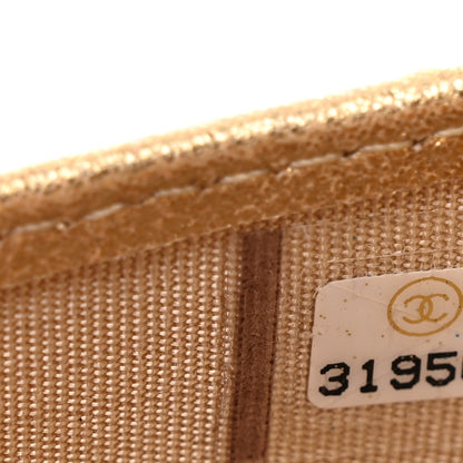 Chanel Metallic Lambskin Quilted CC Card Holder Gold 8 of 9