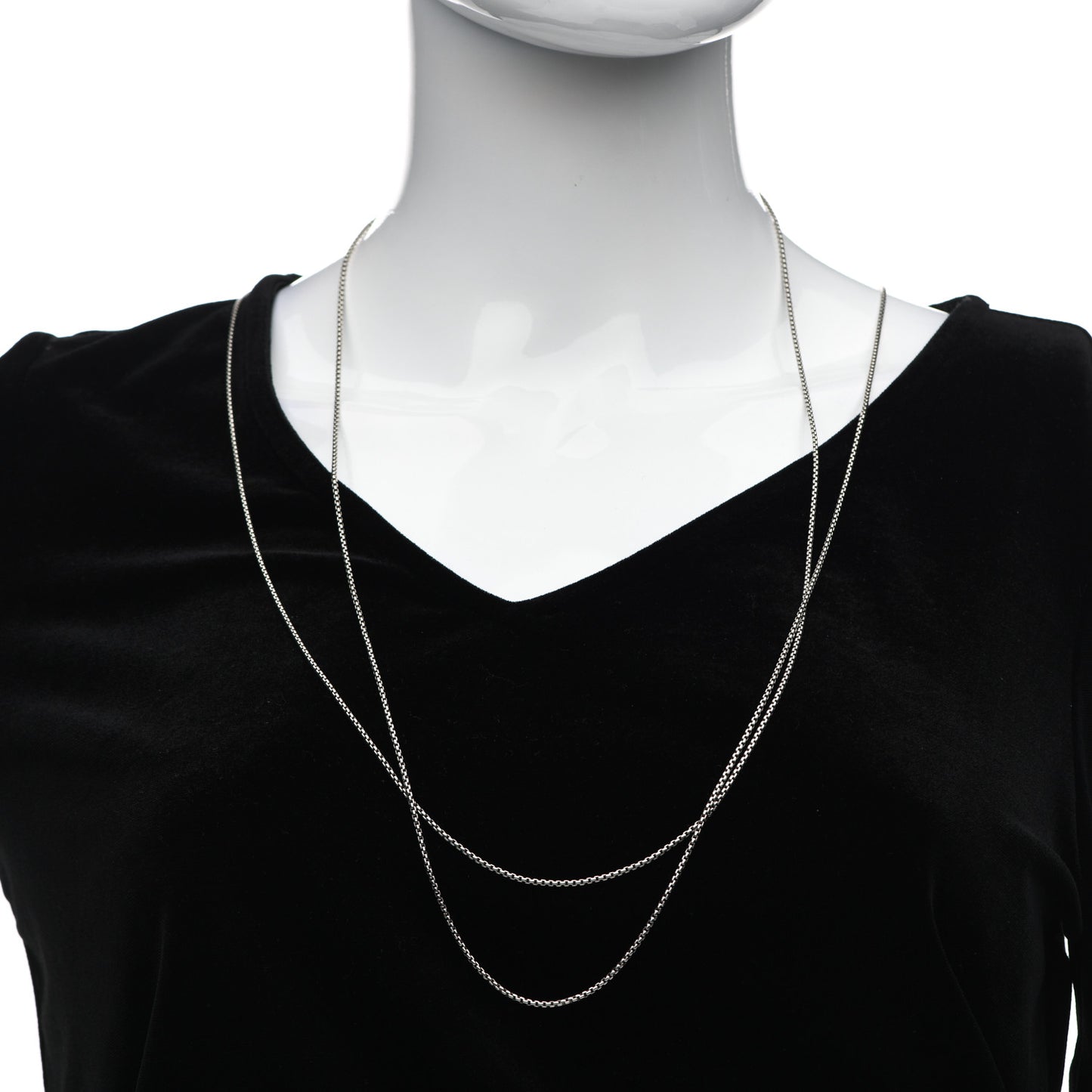 Sterling Silver 14K Yellow Gold 2.7mm Box Chain Necklace 72"